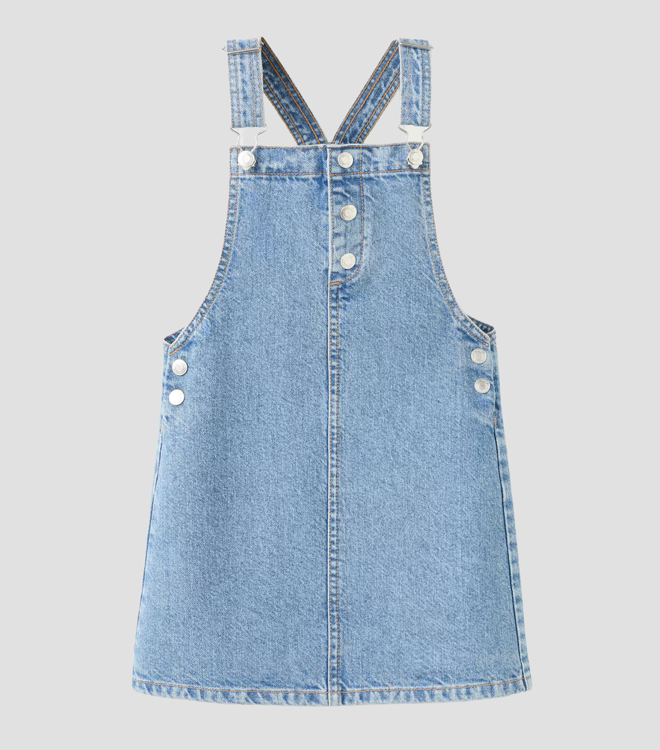Vestido midi de diseño sólido Niña